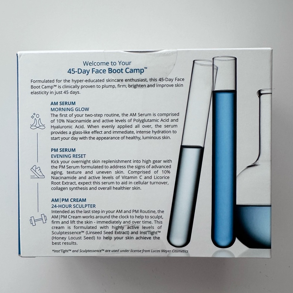 SKINN Cosmetics Lab Insider 45-Day Face Boot Camp AM Serum PM Serum AM|PM Cream - Picture 2 of 6